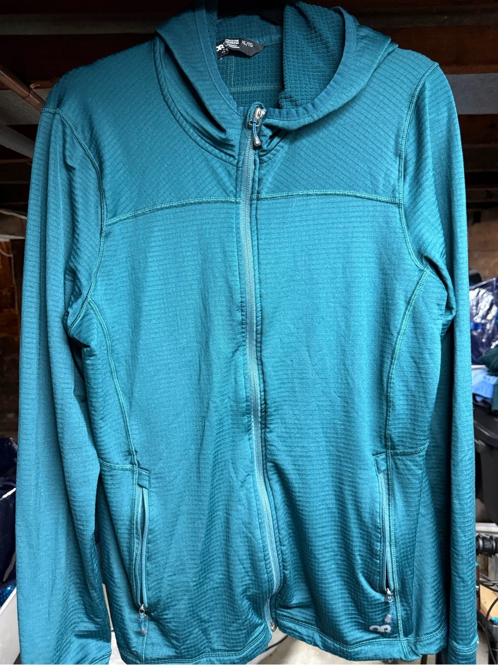 Outdoor Research Teal Full-Zip Hooded Utility Jacket